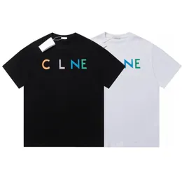 Fashion Mens Tees Shirts Short Sleeve Men Women Outfits Colorful Letter Printing Casual Black White Crew Neck Shirt Tops