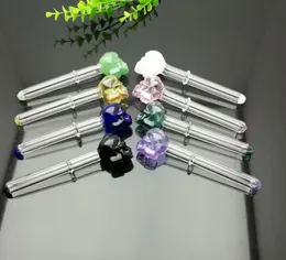 Fabricação de cachimbos de vidro Bongos soprados à mão Conjunto de vidro colorido esqueleto de roda única
