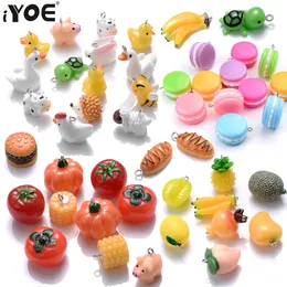 Charms Mix Resin Animal Fruit Lemon Banana Tomato Goose Turtle Pendant Beads For Making Necklace Diy Craft Keychain Drop Delivery Smtyx