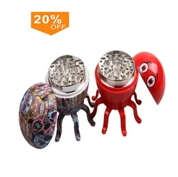 Smoking Accessories Raw zinc alloy octopus Grinder Tobacco Grinders smoke accessroy herb 4 Layers Herbs Crusher Colorful Grinders Factory price