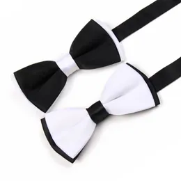 TIESET Men039s Wedding Bow Tie Groom Groomsman Dinnerjacket Tails formal suit Bow Tie Black And White5392991277Q