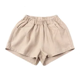 Shorts 16 anos bebê meninas meninos casual verão estilo coreano crianças algodão cor sólida calças infantis 230614
