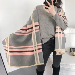 2020 New Cashmere Lady Lady Fashion شرابات شال سميكة نساء 039s مخططة دافئة باندانا أنثى بطانية سميكة دافئة stoles1633395320b