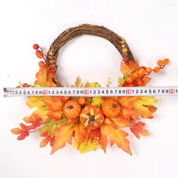 Dekorativa blommor högkvalitativa Halloween Pumpkin Wreath Special Person 35 cm Family for Friends Holiday Protectable the Reanvändbar