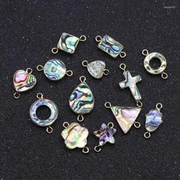 Pendant Necklaces Rock Jewelry Accessories DIY Beaded Connectors Pendants Heart Star Cross Charm Natural Abalone Shell Mother Of Pearl