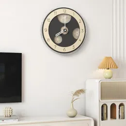 Wanduhren Net Celebrity Creme Wind Free Punching Uhr Wohnzimmer Mode 2023 Kreative Einfache Atmosphäre Uhr