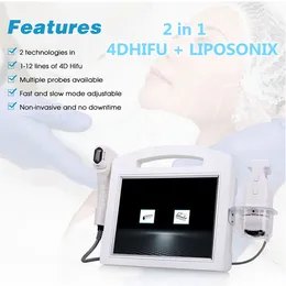 2023 Top Sales 2 IN 1 4D HIFU RF Machine 7D HIFU liposonix Smas Anti Wrinkle Face Lifting Machine / liposonix Machine