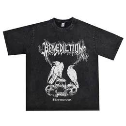 Death Heavy Metal Benediction Rock Band Personlig tryck T-shirt Kort ärm Bomullsmän Kvinnor