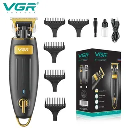 Hair Trimmer VGR Hair Clipper Rechargeable Hair Trimmer Cordless Hair Cutting Machine Bald Head Haircut Electric 0mm Cutting Blade V-192 230613