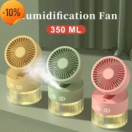 New Humidification Fan Usb Desktop Noiseless Spray 3000 mAh Electric Fan Student Dormitory Office Desktop Fan With Night Light
