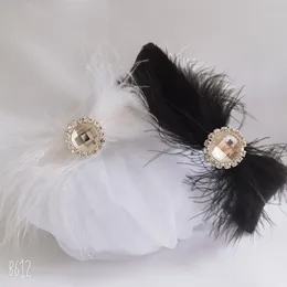 Copricapo Accessori per capelli Elegante bianco nero Lago dei cigni Balletto Piuma per abbigliamento da ballo Decorazione in cristallo Schiaccianoci 230605270a