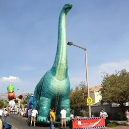 10 meter uppblåsbar brachiosaurus dinosaurballong för parkdekoration jätte utomhus uppblåst anpassad tecknad film