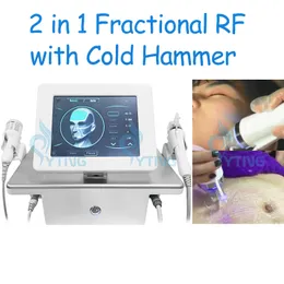 Gold Micro Needle RF Microneedling with Cold Hammer Skin Lifting Anti Wrinkle Acne Scar Treatment Remove Stretch Marks