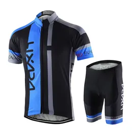 Conjunto de roupas masculina respirável de secagem rápida e confortável manga curta acolchoado para ciclismo