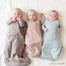 Schlafsäcke Bambusfaser Baby Sommertasche Weiche Bequeme Reißverschluss Säugling Neugeborene Schlaf Ärmellos für Kinder R230804