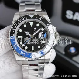 Reloj Luxury Rotating Bezel r Luminous O Wrist Watches L 40mm13mm E 904L XコークセラミックリングオートマチックファッションブラックグリーンGMTL高品質のアイスアウトムーブメントギフト