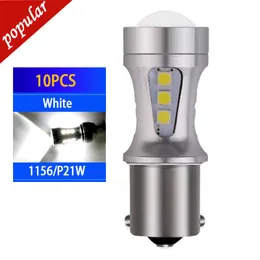 Novo 10Pcs BA15S P21W 1156 Carro LED Luz de Ré Lâmpada de Freio de Estacionamento 3030 Chips 18smd Auto Canbus Lâmpada Branca DC 12V 5W 500Lm Destaque