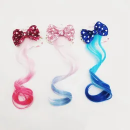 Hair Accessories Extensions Curly Wig For Kids Girls Ponytails Bows Clips Princess Bobby Pins Hairpins 023 Drop Delivery Baby Materni Dhvvg