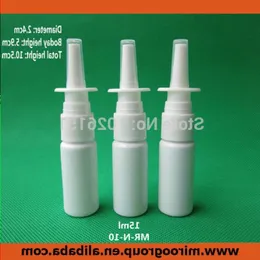 Free shipping 10 2pcs/lot 15ml PET white plastic nasal spray bottle Oral spray bottles container small/empty bottles Vuaee