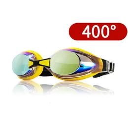 Gogle anty-UV Ochrona Dorośli szklanki pływania szklanki krótkowzroczne wodoodporne przeciwmienie nurkowanie na okulary silikonowe diopter gogle 230613