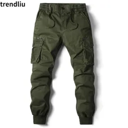 Pantaloni da uomo Cargo Uomo da jogging Casual in cotone a figura intera Streetwear militare Pantaloni da tuta tattici da lavoro Taglie forti 230614