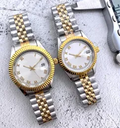 Женские мужские пара DATEJUST автоматические механические часы 36 мм из нержавеющей стали 904L, часы с аккумулятором, супер светящиеся сапфировые водонепроницаемые наручные часы montre de luxe