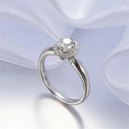 Pierścienie klastra s925 srebrne srebrne naturalny pierścionek z cyrkonu sześciennego dla kobiet Anillos de Bizuteria 925 Biżuteria ślubna Diamentowe kobiety