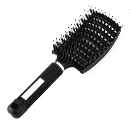 Quatily Pro Hårbotten Massage Comb Hairbrush Bristlenylon Kvinnor Våt Curly Doltangle Hair Brush för salongfrisör Styling Tools