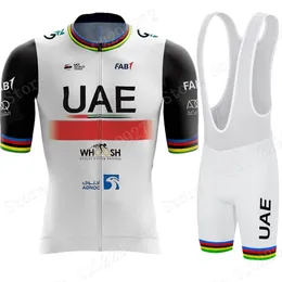 Radtrikot-Sets Team UAE Radtrikot-Set Tadej Pogacar Kleidung Straßenhemden Anzug Fahrrad Trägerhose MTB Maillot Ropa Culotte 230613