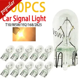 Nya 100st bilar T10 W5W 194 158 2825 Halogen Wedges Auto Trunk Lamps Door Bulb Instrument Dome Reading Clearance Lamp DC12V 5W