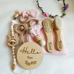 Other Event Party Supplies 8 Pieces Of Personalized Name born Bath Toy Gift Set 0-12 Months Old Baby Rattle Toy Baby Boy Girl Birth Name Plate Gift Set 230613