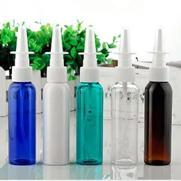 10pcs/lot 60ml Round Shoulder PET Bottle Medical Nasal Spray Straight Drop Fine Mist Empty Plastic Sample Heaxs