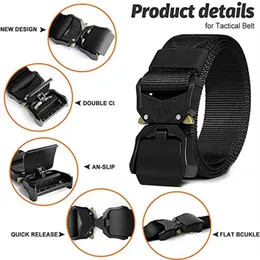 전술 벨트 12534cm Heavy Duty Work Belt Nylon Quickrelease Buckle Wearresistant 및 내구성 야외 작업 AccessORIE3946284E