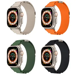 Нейлоновый ремешок для часов для Apple Watch Smart Straps, совместимый с серией iWatch 1 2 3 4 5 6 7 8 SE для мужчин и женщин, спортивный браслет 49 мм 45 мм 40 мм 38 мм