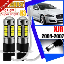 Nya 2st H3 -bil LED -lampa CanBus No Error Auto LED -strålkastarsignalens glödlampor för Jaguar XJR 2004 2005 2006 2007