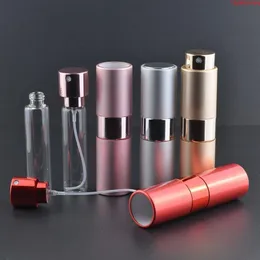 Moda 15 ml można obrócić anodowaną aluminiową butelkę perfum z atomizerem pusta szklana etui na Parfum dla TravellerShipping JJHQC