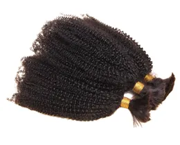 Hair Bulks Brazilian Afro Kinky Curly Human Hair Bulk 3Bundles Braiding Hair Weaving No Weft Long Kinky Curly Human Hair Bundles Extensions 230613