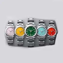 Maskiner Womens Watches High Quality Designer Watch 41 36mm rostfritt stål Super Luminous 124300 Reloj Business Luxury Watch for Men Blue Red Green SB033