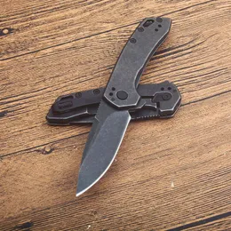 Promocja KS5560 Wspomagana Otwarta Flipper Nóż Składanie 8CR13MOV Stone Wash Blade Stal Stael Stal Noża EDC z pudełkiem detalicznym