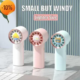 Ny Goone New Portable Fan handhållen tyst liten USB-laddningsbar söt mini-fan för studentens sovsal Outdoor Hand Fan