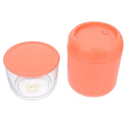 Set di stoviglie Contenitori per ciotole per cereali in silicone Tazza per la colazione per bambini Dispenser di formula portatile Coperchi piccoli Stoccaggio Sippy per mucche