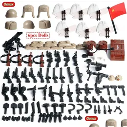 Block Oenux WW2 Sovjet Army Brick World War II Slaget vid Moskva Mini Russian Figur Militär byggsten Kids Toy 220715 DRO DHQO3