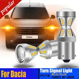 Nuovo 2 PZ LED Indicatori di Direzione Lampadina Canbus Senza Errori PY21W 7507 BAU15S Per Dacia Dokker 2012-2018 Lodgy 2010-2013 Sandero 2008-2017