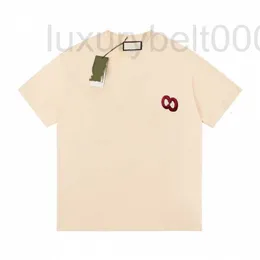 Męskie koszulki projektant 2023 Summer Nowa luksusowa moda ekskluzywna podwójna g mała etykieta haftowa i damska koszulka z krótkim rękawem unisex 7LG5