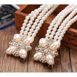 Belts SHIERXI Beautiful Shiny Luxury Exquisite Pearl Women's Belt With Rhinestone Match Female Accessories Dress