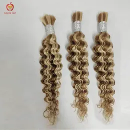 Волосы распутывают глубокую волну и глубокую волну выделяют человеческие волосы от 18 до 30 дюймов для плетения 613# блондинка с петлями.