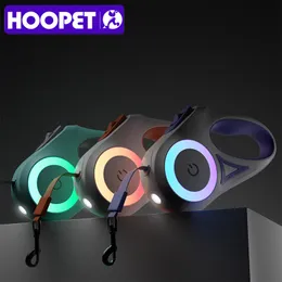 Dog Collars Leashes 3/5M Dog Leash Light Retractable Pet Leads Traction Rope Belt Durable Large Dog Walk Run Leash Lead Automatic Cat Lead Extension 230613