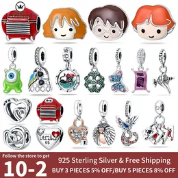 925 Silver for Pandora Charms Jewelry Jewelry Beads Women Bread Bead Color 925 Kitty Pendant Jewelry DIY