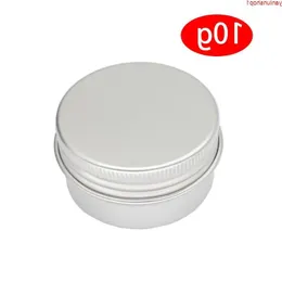 100 x 10g 알루미늄 항아리 틴 냄비 10cc 금속 화장품 포장 컨테이너 1/3oz 전문 화장품 컨테이너 Quantty xvtob