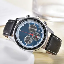 2023men's Quartz Watch、ふくらはぎの革のストラップウォッチ、フル機能レースのタイミング機能、ファッショナブルでトレンディなメンズAAAウォッチ